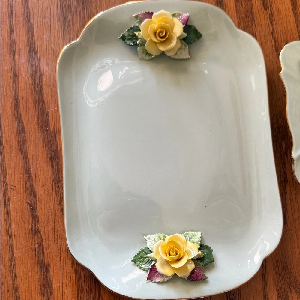 Elegant Floral Bath Set - Cream
